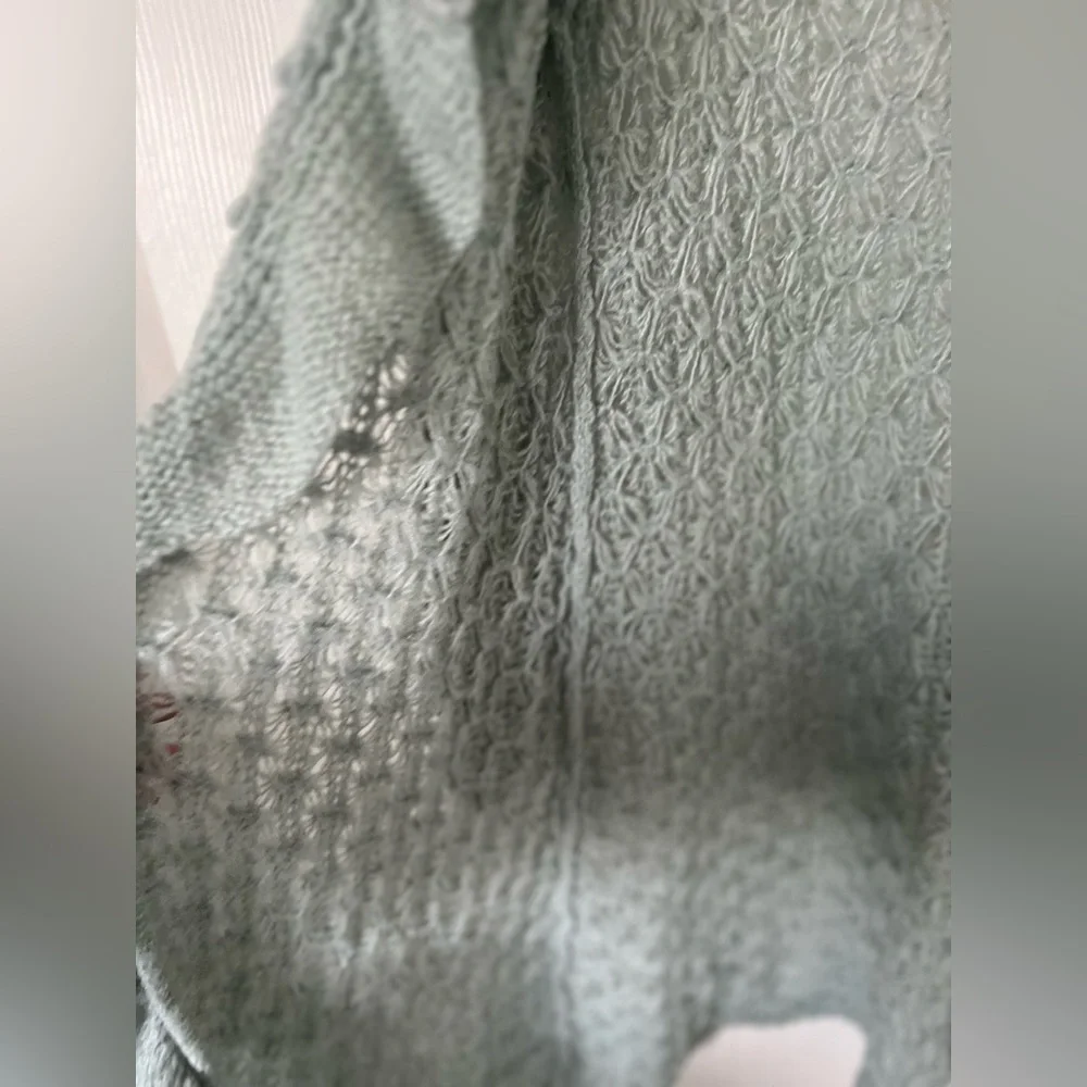 April Cornell teal knit long cardigan - Picture 6 of 6